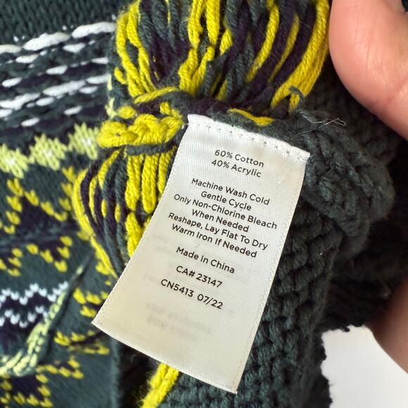 Talbots size L/P Green Yellow Warm pullover sweater size L/P - Picture 6 of 8